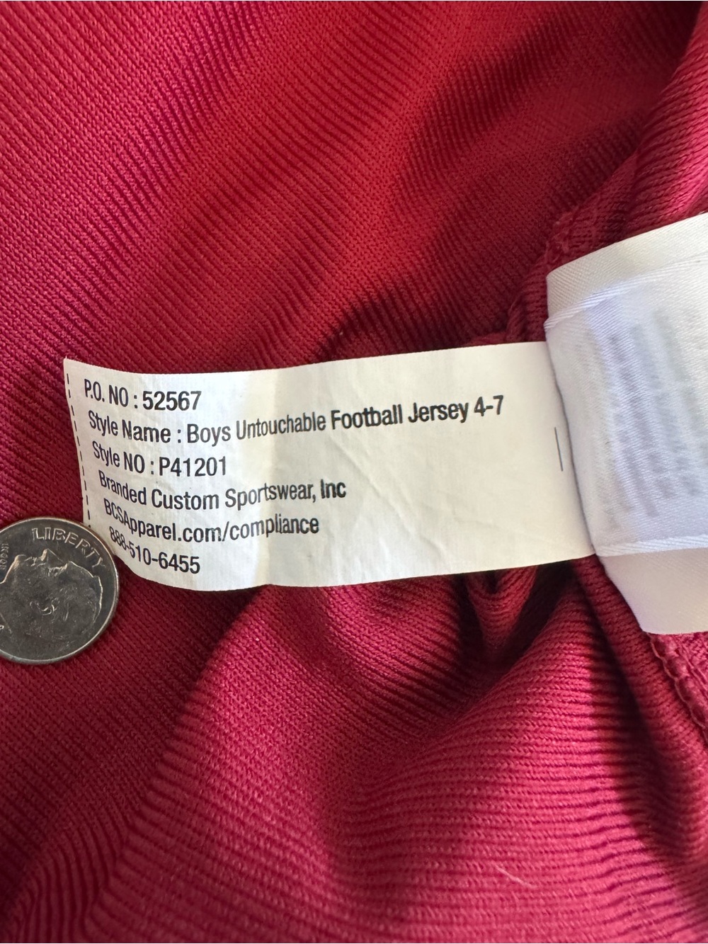Nike Alabama Crimson Tide NCAA Football Jersey #17 Red Youth Boys Waddle Size 5 - Picture 11 of 12